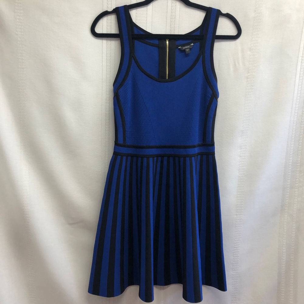Guess Mirage Nautical Blue Above The Knee Sweater Dress NWT Size large